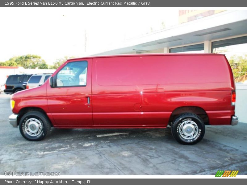 Electric Current Red Metallic / Grey 1995 Ford E Series Van E150 XL Cargo Van