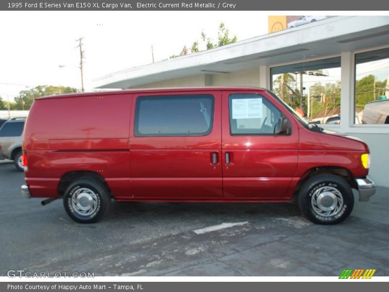 Electric Current Red Metallic / Grey 1995 Ford E Series Van E150 XL Cargo Van