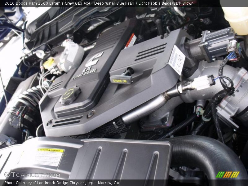 Deep Water Blue Pearl / Light Pebble Beige/Bark Brown 2010 Dodge Ram 2500 Laramie Crew Cab 4x4