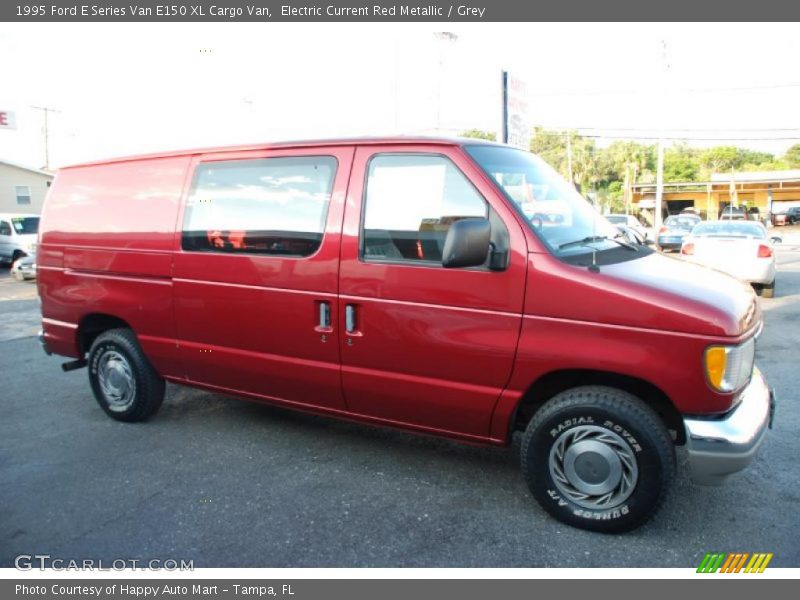 Electric Current Red Metallic / Grey 1995 Ford E Series Van E150 XL Cargo Van