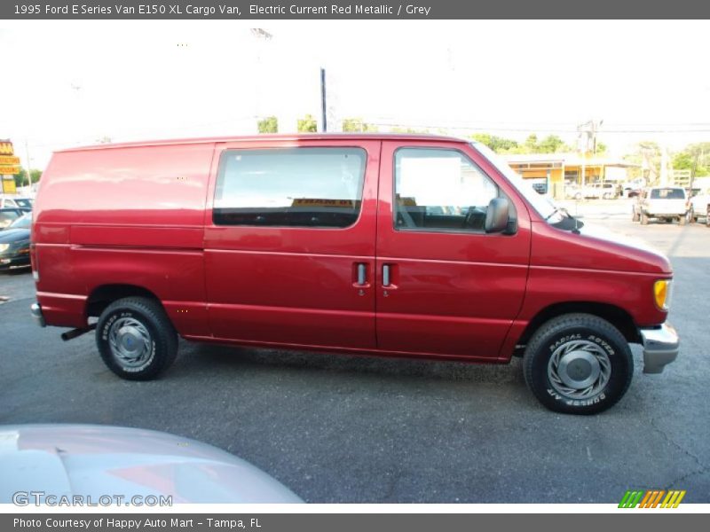 Electric Current Red Metallic / Grey 1995 Ford E Series Van E150 XL Cargo Van