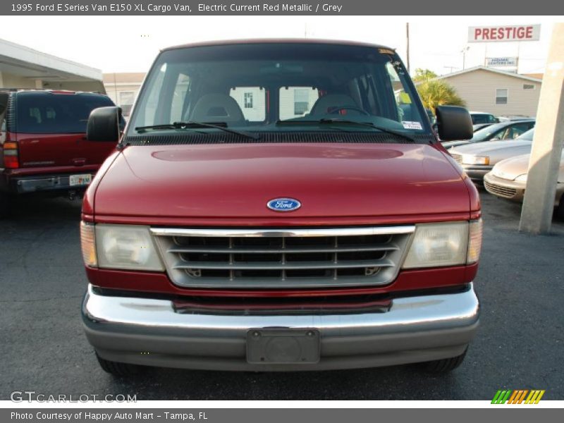 Electric Current Red Metallic / Grey 1995 Ford E Series Van E150 XL Cargo Van