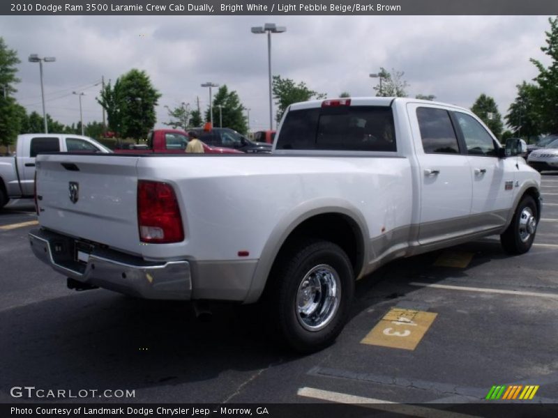 Bright White / Light Pebble Beige/Bark Brown 2010 Dodge Ram 3500 Laramie Crew Cab Dually