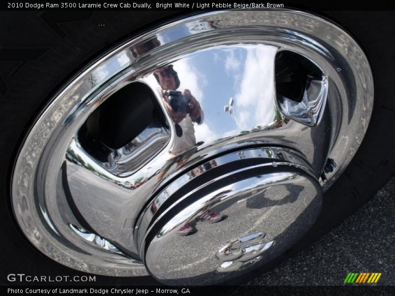 Bright White / Light Pebble Beige/Bark Brown 2010 Dodge Ram 3500 Laramie Crew Cab Dually