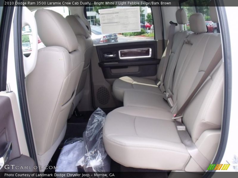 Bright White / Light Pebble Beige/Bark Brown 2010 Dodge Ram 3500 Laramie Crew Cab Dually