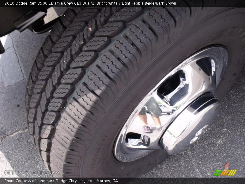Bright White / Light Pebble Beige/Bark Brown 2010 Dodge Ram 3500 Laramie Crew Cab Dually