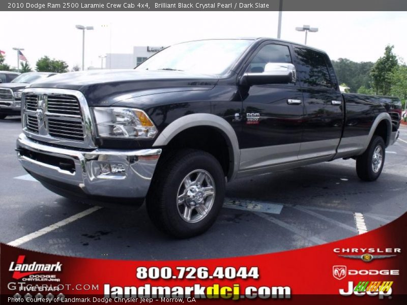 Brilliant Black Crystal Pearl / Dark Slate 2010 Dodge Ram 2500 Laramie Crew Cab 4x4