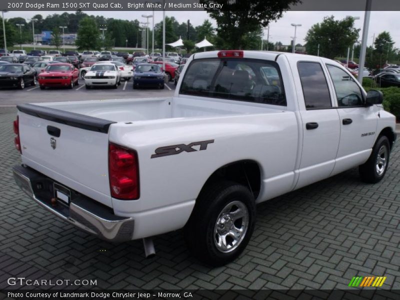 Bright White / Medium Slate Gray 2007 Dodge Ram 1500 SXT Quad Cab