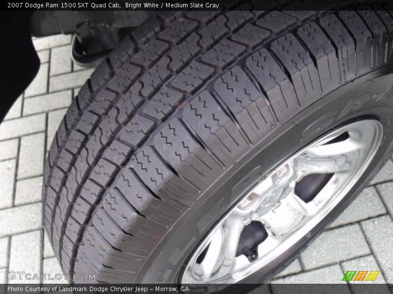 Bright White / Medium Slate Gray 2007 Dodge Ram 1500 SXT Quad Cab