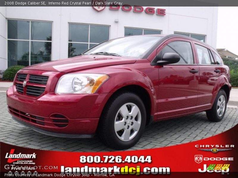 Inferno Red Crystal Pearl / Dark Slate Gray 2008 Dodge Caliber SE