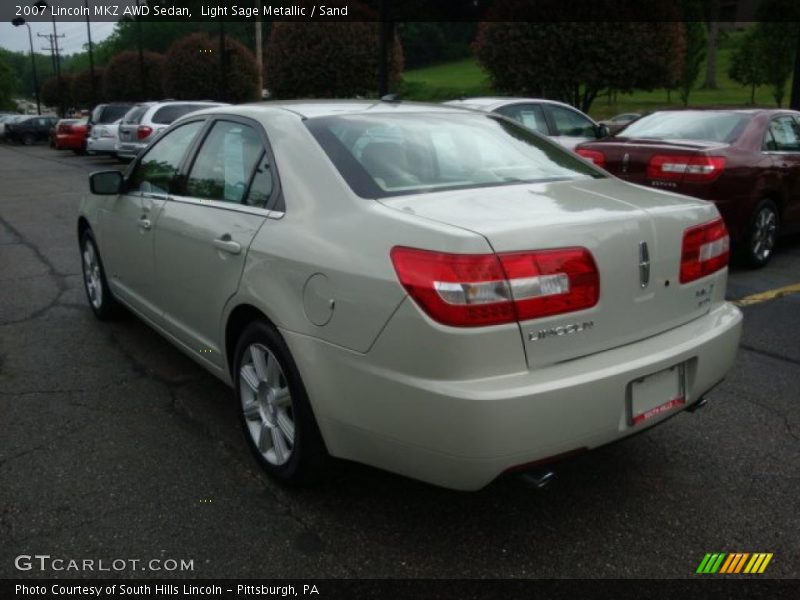 Light Sage Metallic / Sand 2007 Lincoln MKZ AWD Sedan