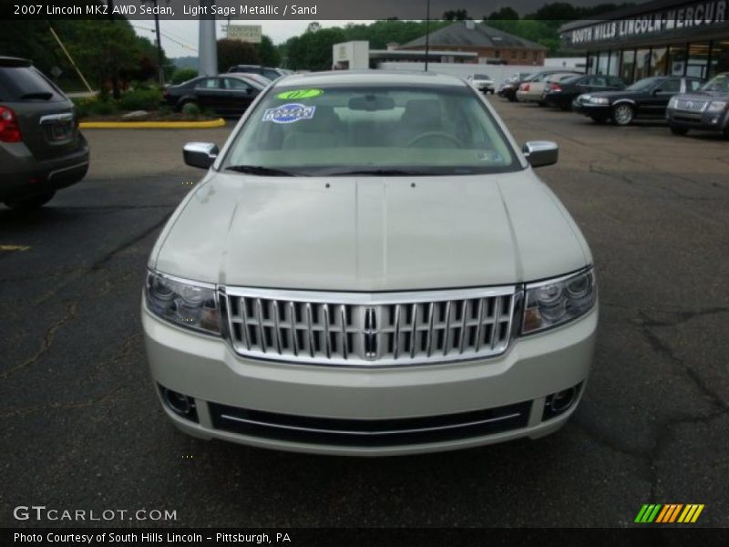 Light Sage Metallic / Sand 2007 Lincoln MKZ AWD Sedan