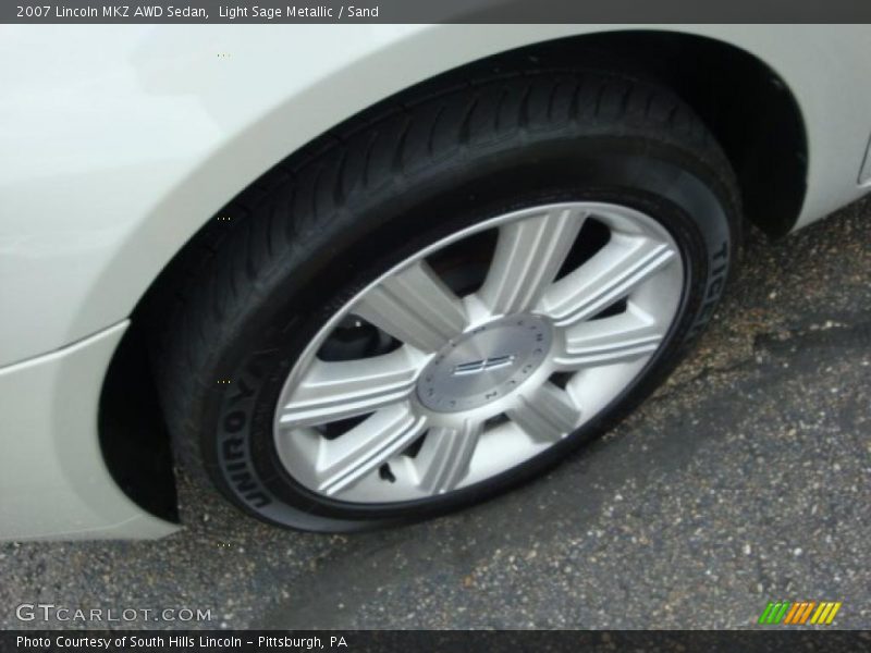 Light Sage Metallic / Sand 2007 Lincoln MKZ AWD Sedan