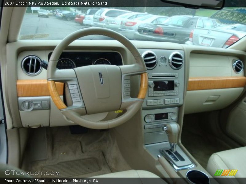 Light Sage Metallic / Sand 2007 Lincoln MKZ AWD Sedan