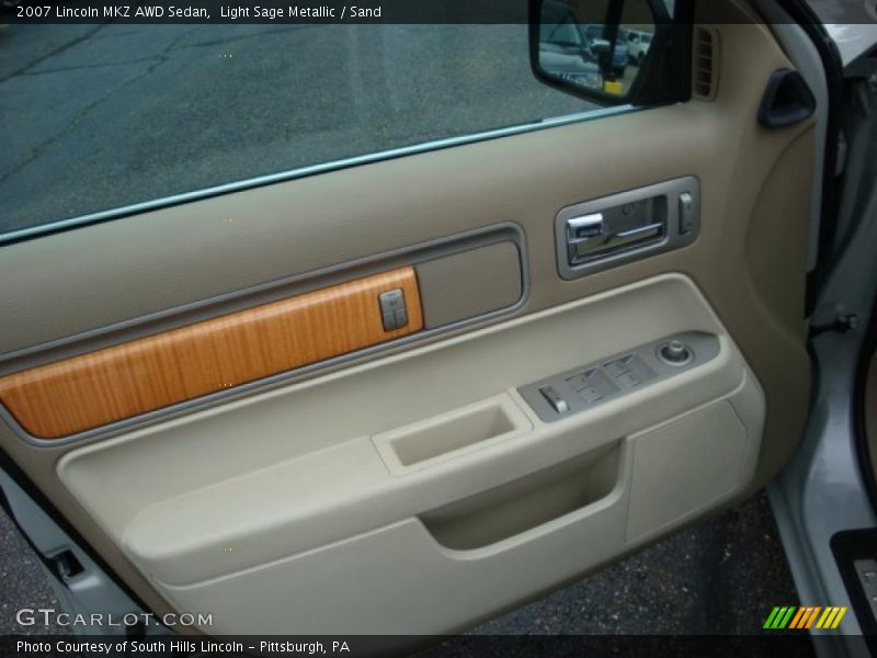 Light Sage Metallic / Sand 2007 Lincoln MKZ AWD Sedan