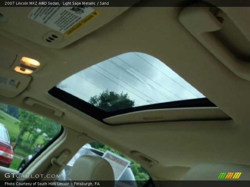 Light Sage Metallic / Sand 2007 Lincoln MKZ AWD Sedan