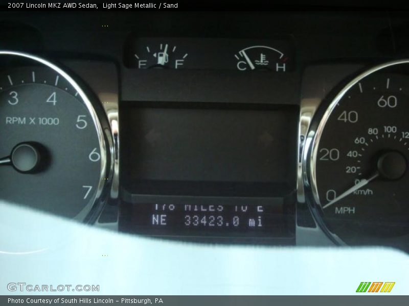 Light Sage Metallic / Sand 2007 Lincoln MKZ AWD Sedan