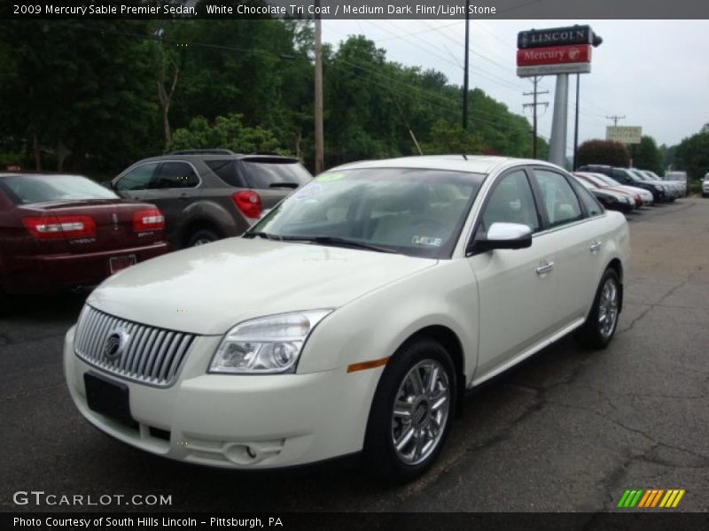 White Chocolate Tri Coat / Medium Dark Flint/Light Stone 2009 Mercury Sable Premier Sedan