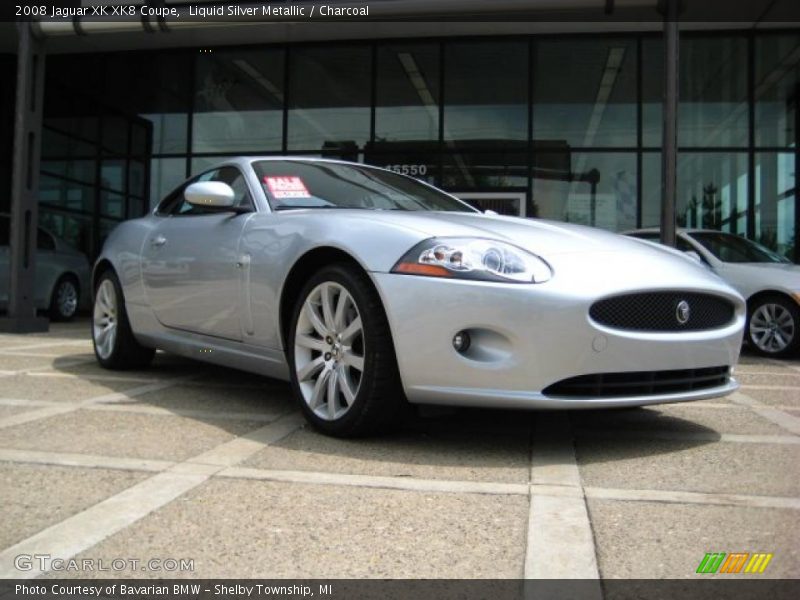 Liquid Silver Metallic / Charcoal 2008 Jaguar XK XK8 Coupe