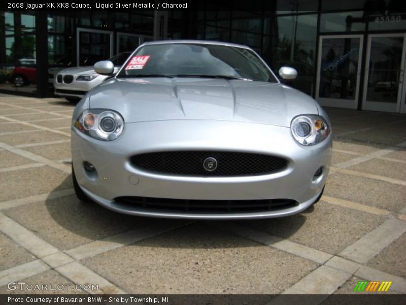 Liquid Silver Metallic / Charcoal 2008 Jaguar XK XK8 Coupe