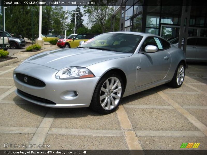 Liquid Silver Metallic / Charcoal 2008 Jaguar XK XK8 Coupe