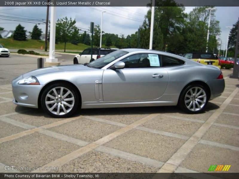 Liquid Silver Metallic / Charcoal 2008 Jaguar XK XK8 Coupe