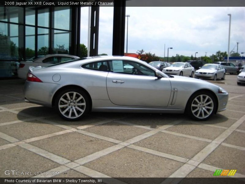 Liquid Silver Metallic / Charcoal 2008 Jaguar XK XK8 Coupe