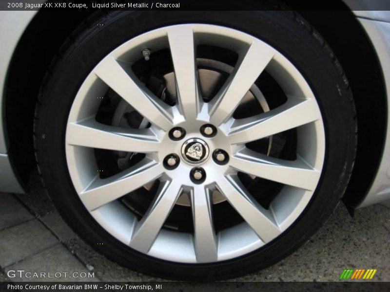 Liquid Silver Metallic / Charcoal 2008 Jaguar XK XK8 Coupe