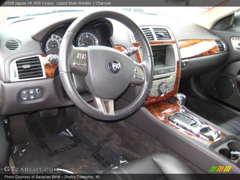 Liquid Silver Metallic / Charcoal 2008 Jaguar XK XK8 Coupe