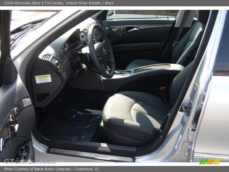 Iridium Silver Metallic / Black 2009 Mercedes-Benz E 550 Sedan