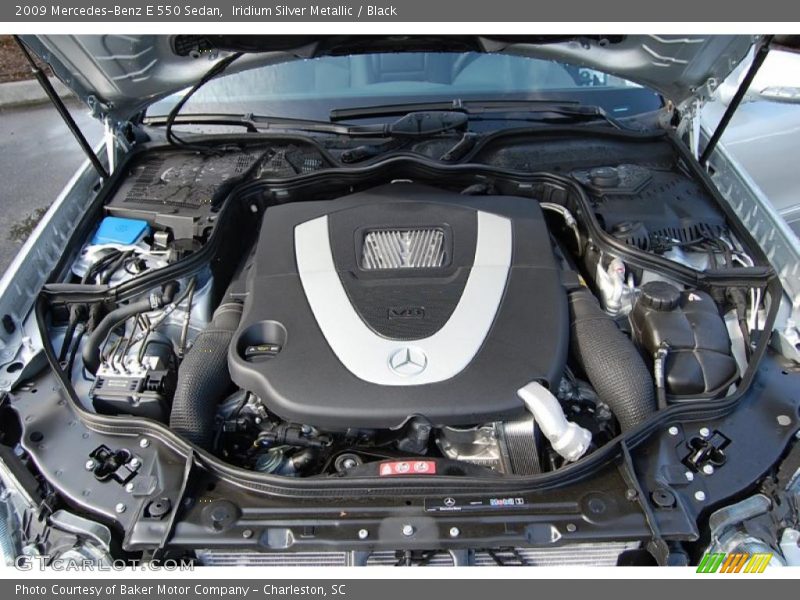 Iridium Silver Metallic / Black 2009 Mercedes-Benz E 550 Sedan