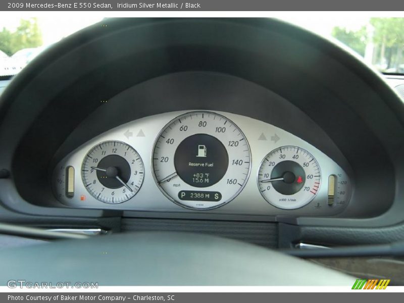 Iridium Silver Metallic / Black 2009 Mercedes-Benz E 550 Sedan