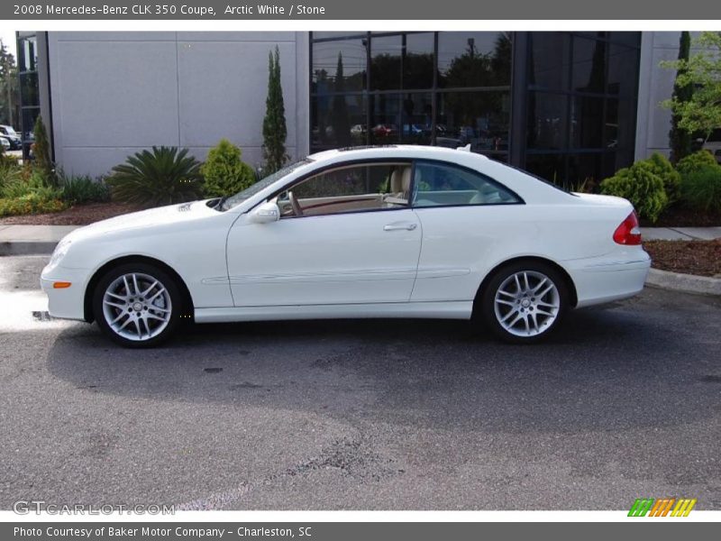 Arctic White / Stone 2008 Mercedes-Benz CLK 350 Coupe