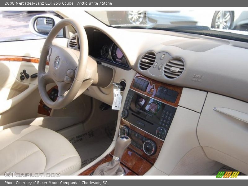 Arctic White / Stone 2008 Mercedes-Benz CLK 350 Coupe