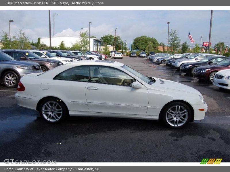 Arctic White / Stone 2008 Mercedes-Benz CLK 350 Coupe