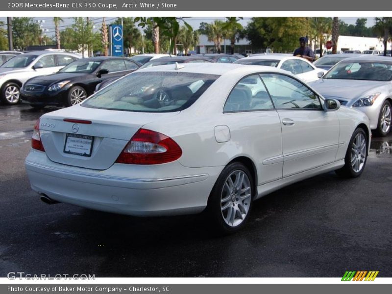Arctic White / Stone 2008 Mercedes-Benz CLK 350 Coupe