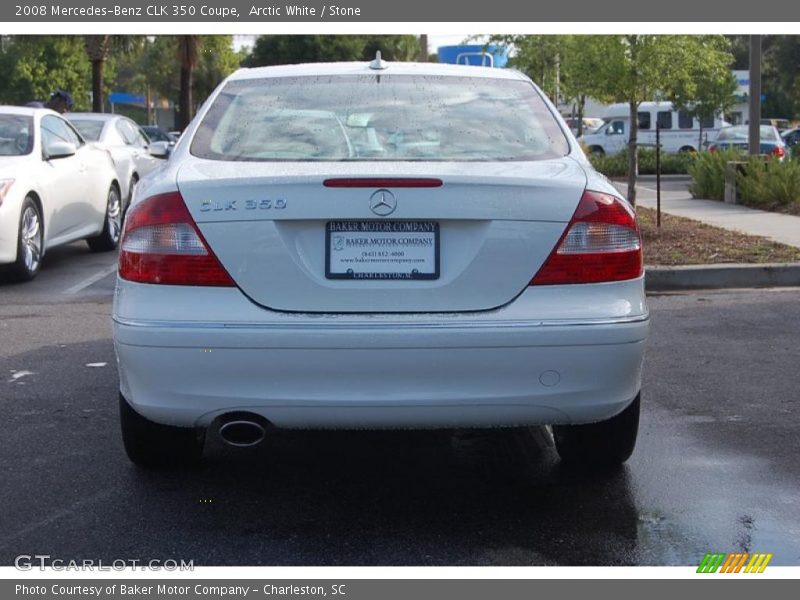 Arctic White / Stone 2008 Mercedes-Benz CLK 350 Coupe