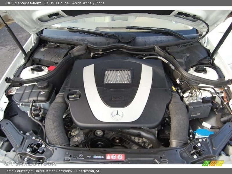 Arctic White / Stone 2008 Mercedes-Benz CLK 350 Coupe