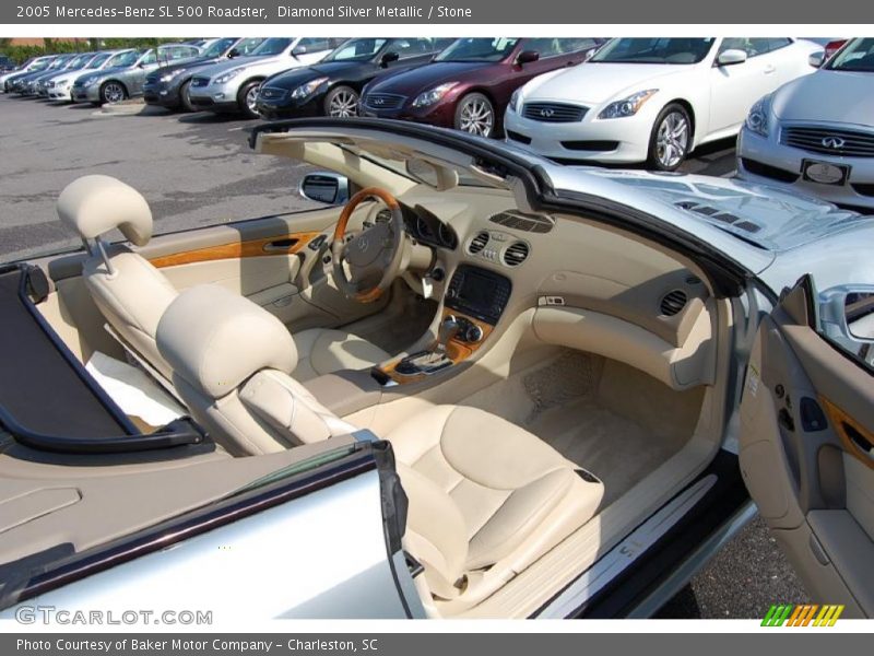 Diamond Silver Metallic / Stone 2005 Mercedes-Benz SL 500 Roadster