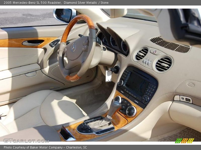 Diamond Silver Metallic / Stone 2005 Mercedes-Benz SL 500 Roadster
