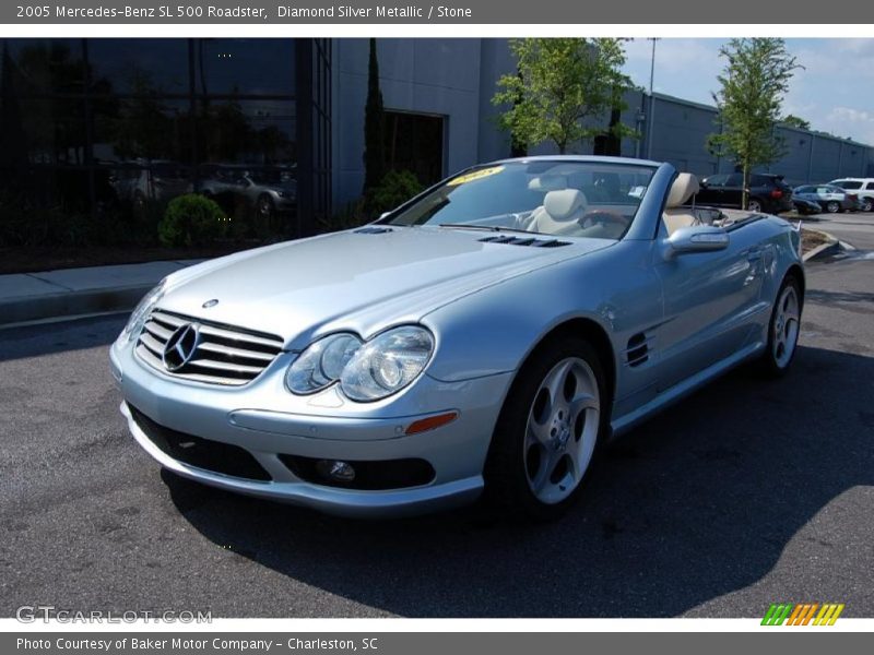 Diamond Silver Metallic / Stone 2005 Mercedes-Benz SL 500 Roadster