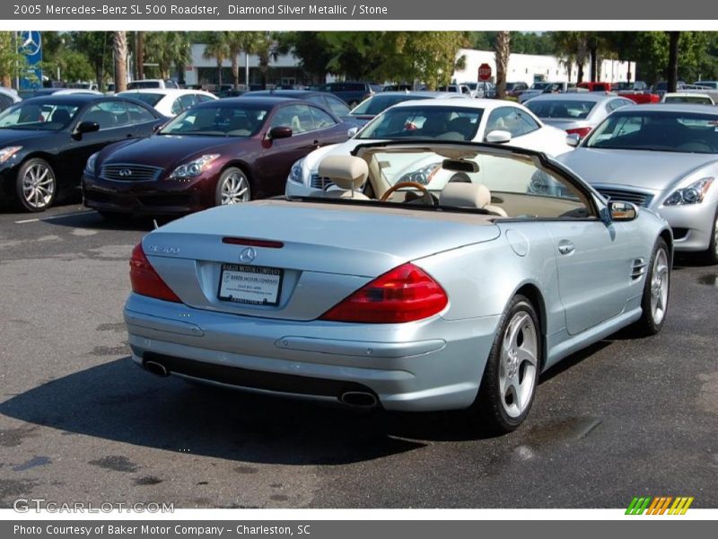 Diamond Silver Metallic / Stone 2005 Mercedes-Benz SL 500 Roadster