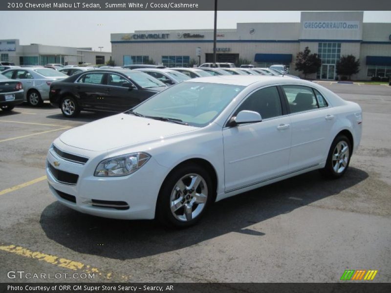 Summit White / Cocoa/Cashmere 2010 Chevrolet Malibu LT Sedan