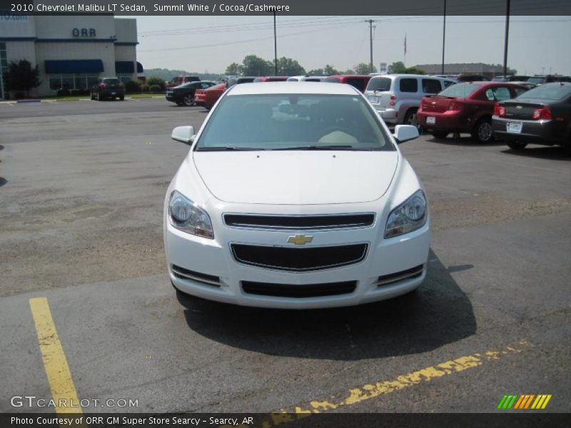 Summit White / Cocoa/Cashmere 2010 Chevrolet Malibu LT Sedan