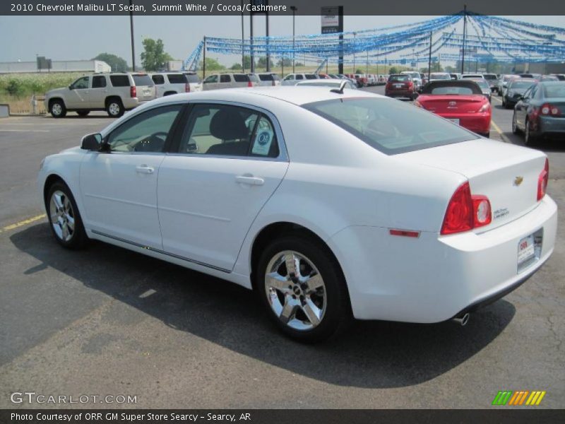 Summit White / Cocoa/Cashmere 2010 Chevrolet Malibu LT Sedan