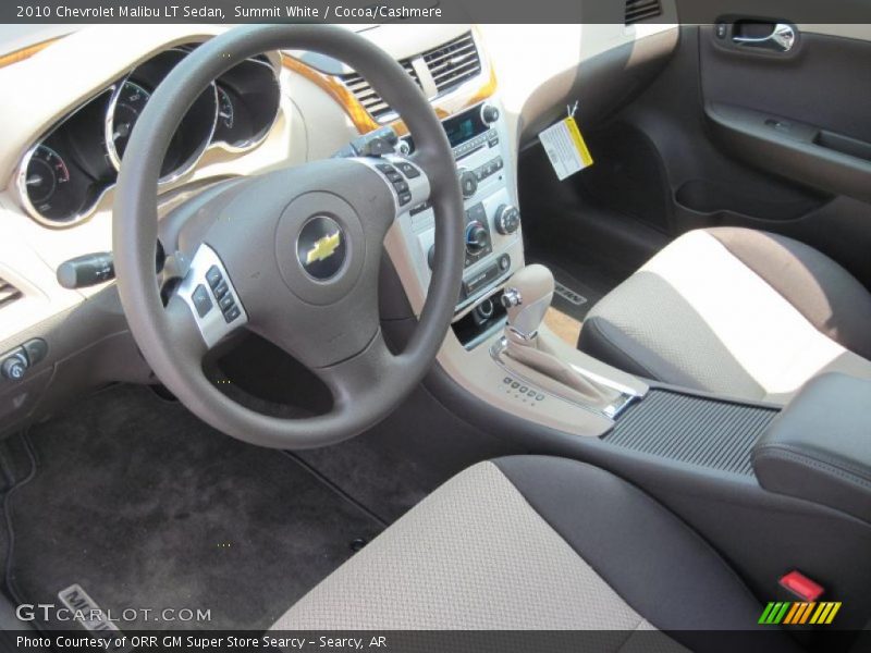 Summit White / Cocoa/Cashmere 2010 Chevrolet Malibu LT Sedan