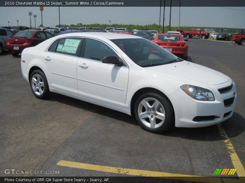 Summit White / Cocoa/Cashmere 2010 Chevrolet Malibu LS Sedan