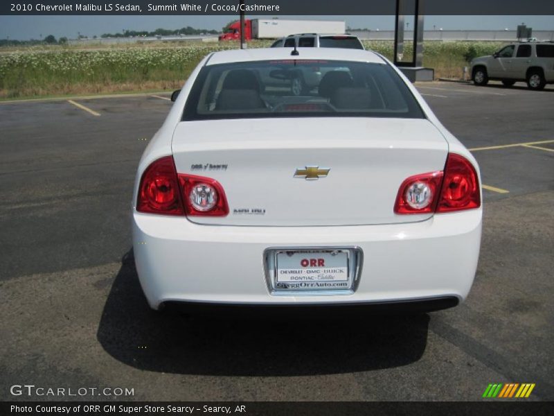 Summit White / Cocoa/Cashmere 2010 Chevrolet Malibu LS Sedan