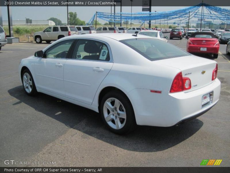 Summit White / Cocoa/Cashmere 2010 Chevrolet Malibu LS Sedan