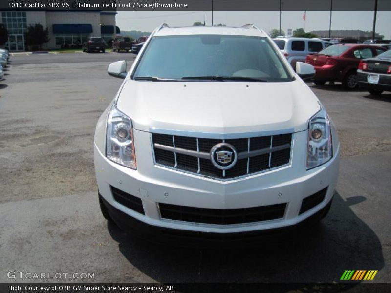 Platinum Ice Tricoat / Shale/Brownstone 2010 Cadillac SRX V6